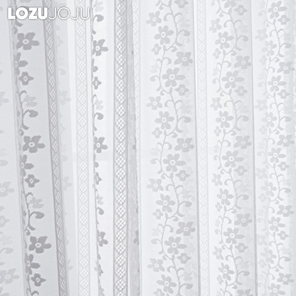 1PC LOZUJOJU 10-20% Light Blocking French Lace Warp Knitted Sheer Curtain for Living Room Bedroom Balcony Home Decor