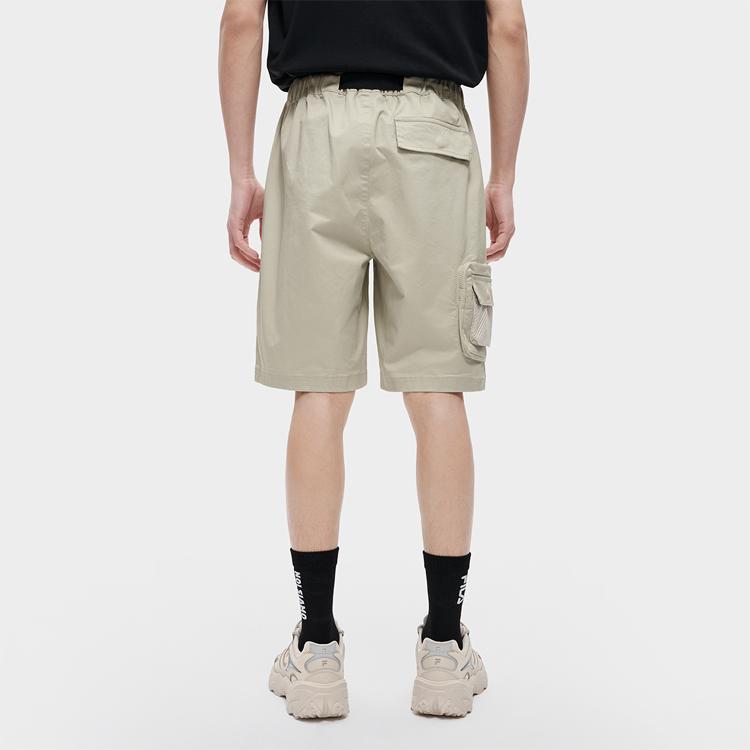 Fila Fusion Street Series Straight Loose Fit Five-Point Shorts Men Shorts Stone-Gray T11M321806F-GY