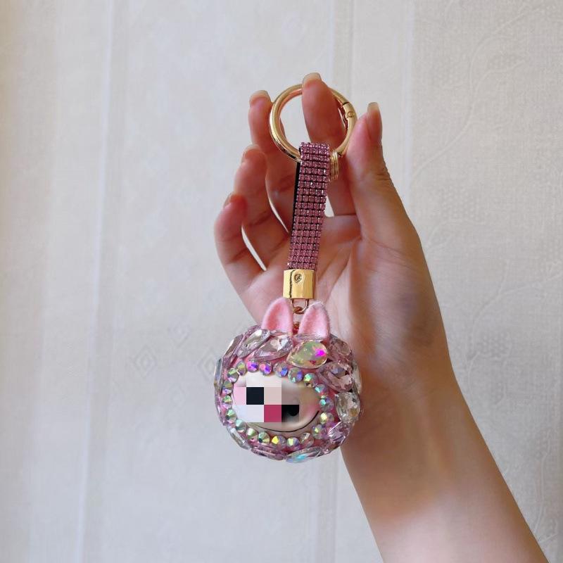 2025 Diamond Cartoon Keychain - Women's Creative Bag Charm & Car Key Accessory