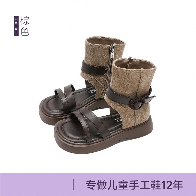 Children's sandals new summer non-slip lightweight girls' shoes Roman sandals beach shoes soft-soled student version