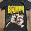 Unisex Shirt Cotton Oversize Large Size SALE Dennis Rodman Basic Black Graphic Short Sleeve Unisex T Shirt