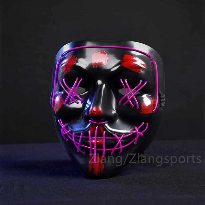 LED Cyberpunk Halloween Blood-Stained Ghost Mask
