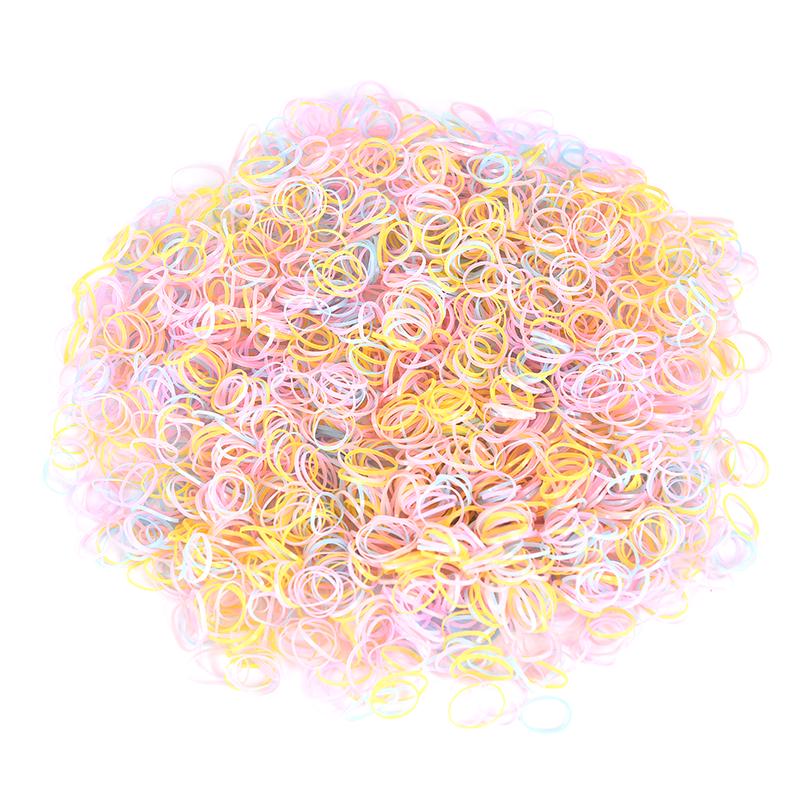 2500Pcs Kind Baby Haar Klar Gummibänder Elastische Zöpfe Zöpfe Haar Ring Seile