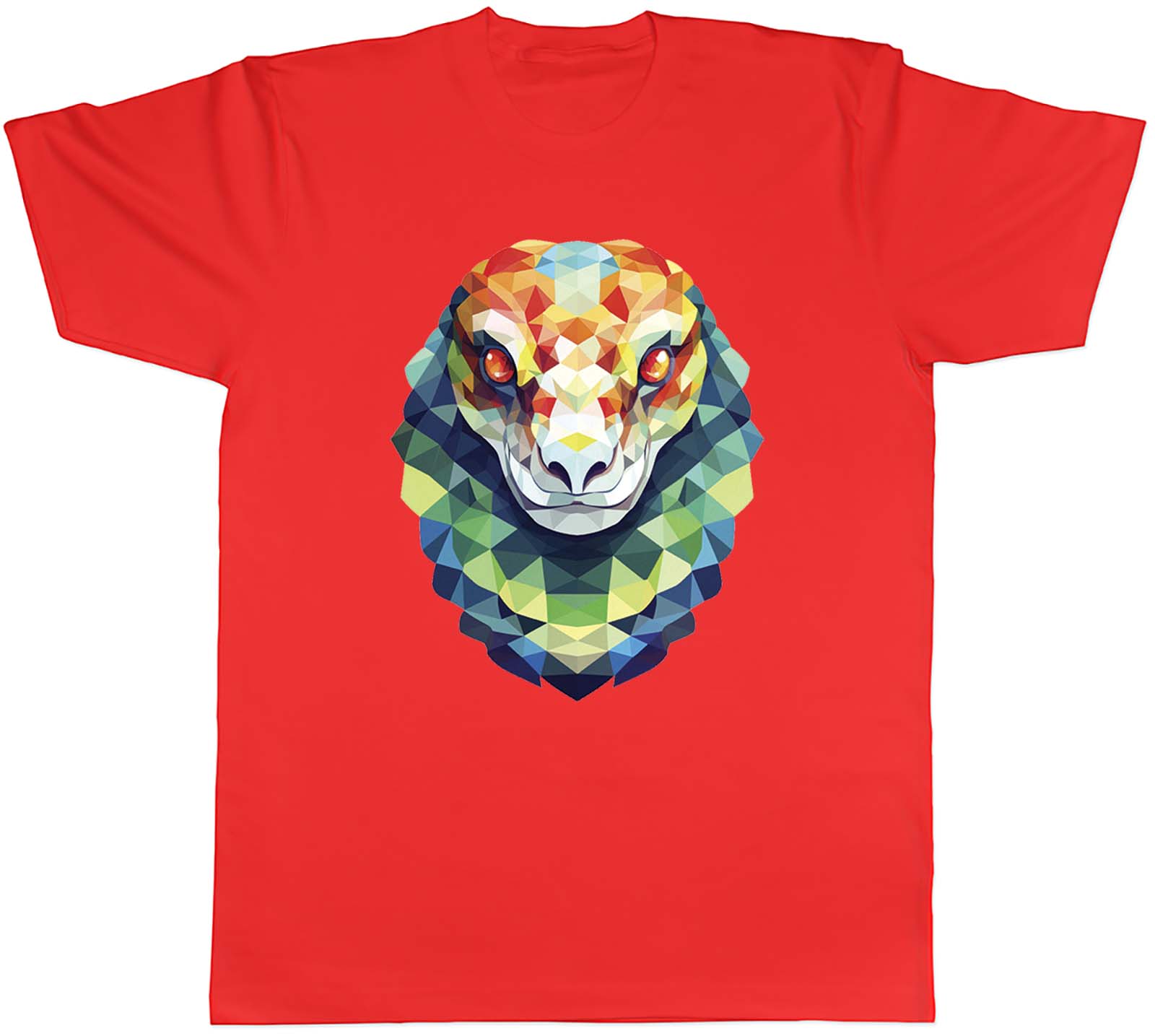 Geometric Snake Unisexs TShirt Reptile Serpent Face Pet Tee Gift S