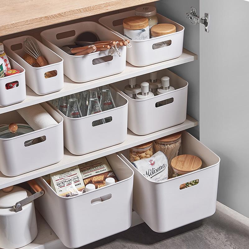 Multi-purpose Plastic Storage Basket for Cosmetics, Snacks, and Kitchen Items