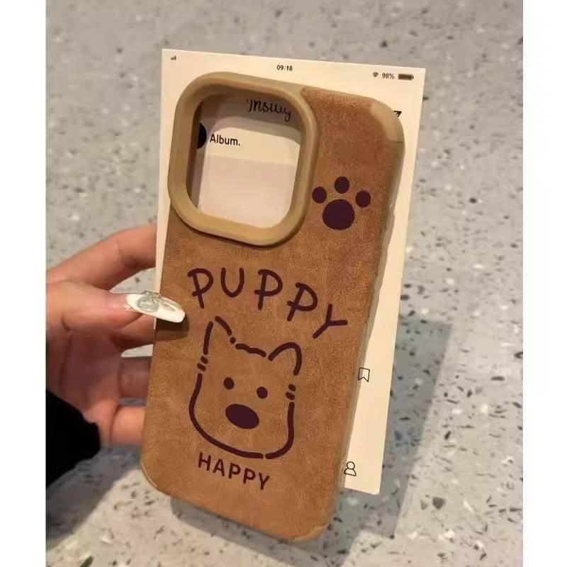 Cute Puppy Dog Shockproof Matte Phone Case for Iphone 17 Pro Max 16 Plus 15 14 13 11 Silicone Cover for Iphone 12 Xr Xs X Bumper