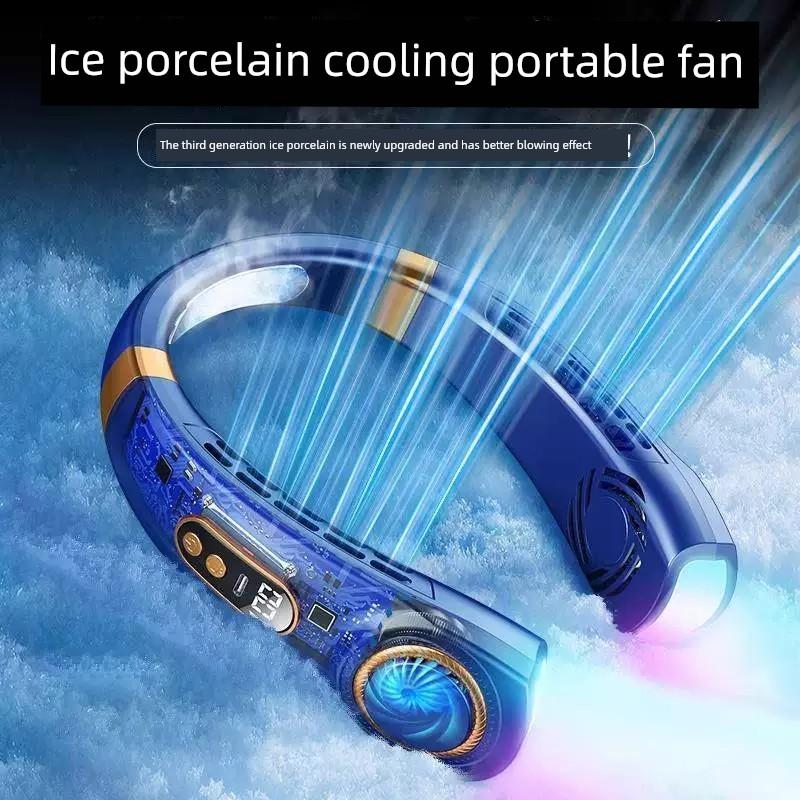 Hanging Neck Fan Bladeless Portable Cooling 2026 New Model Personal Mini USB Electric Fan Rechargeable with Long Battery Life