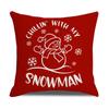 Christmas Pillow Case Christmas Red Snowflake Christmas Tree Home Decoration Pillow Case