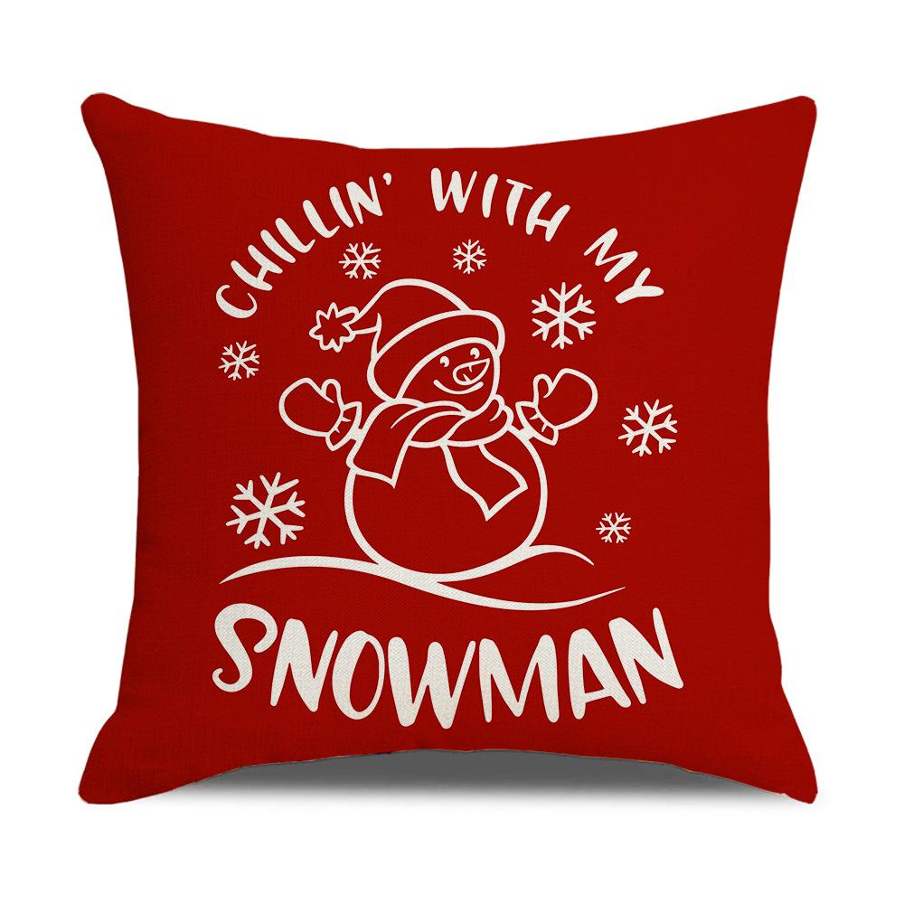 Christmas Pillow Case Christmas Red Snowflake Christmas Tree Home Decoration Pillow Case