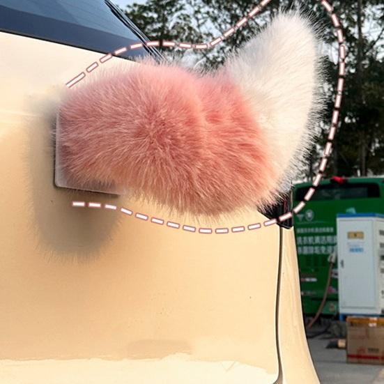 Electric Wagging Tail for Car USB Rechargeable Fox Tail Decoration with Remote Control
