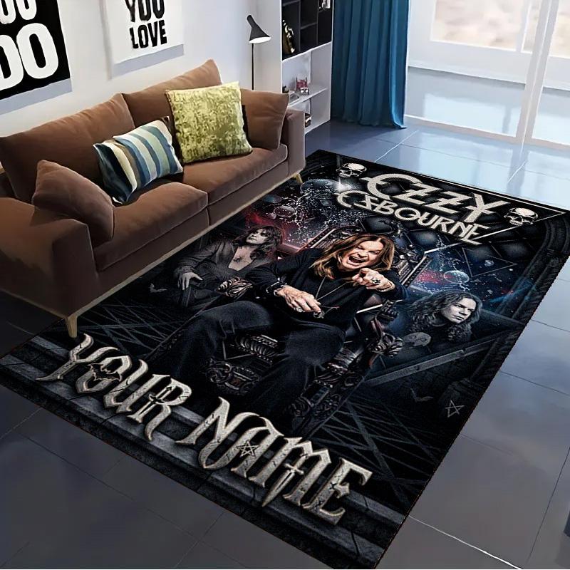Name Custom Ozzy Carpet Rug for Living Room Bedroom Home Sofa Decoration,Kids play Non-slip Floor Mat