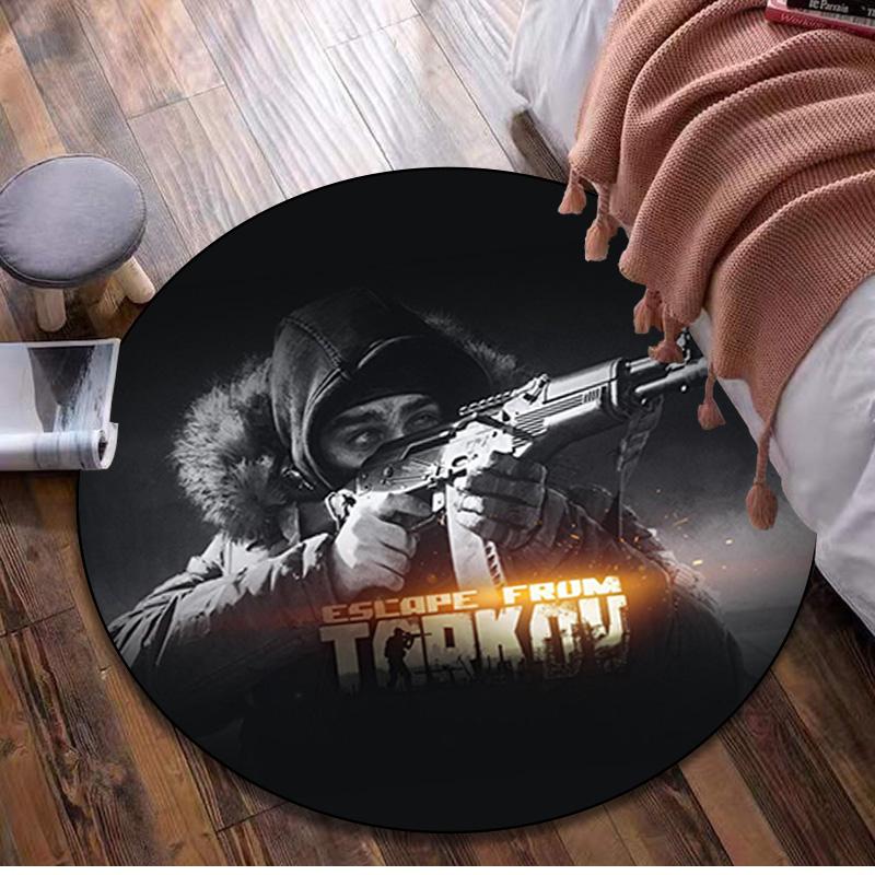 

Escape from Tarkov Circular Rug Office Decorative Carpet For Living Room Bedroom Door Mat Floor Carpet Computer Chair Area Rug 80x80cm( 31x31in)