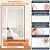 Magnetic Screen Door, Side-Opening Double-Sided Magnetic Screen Door, Insect Screen, Polyester Mesh, High-Density Breathable Screen—White
