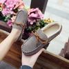 Winter Women's Shoes 2025 New Korean Version of Versatile Students Keep Warm with One Pedal, Lazy Casual Flat-bottomed Velvet Doudou Shoes