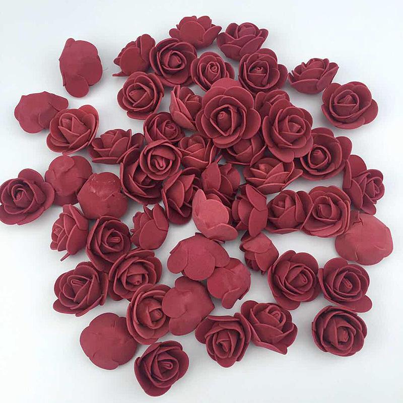 Uflower 100Pcs Artificial Foam Rose Flowers Head PE Fake Flower for Wedding Party Home Dceor DIY Bear Rose Valentines Day Gifts