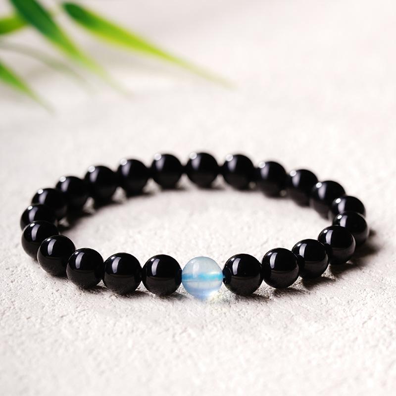 Obsidian Bracelet for Men and Women, Fashionable Luck Beads, Light Luxury Bracelet, Exquisite Gift