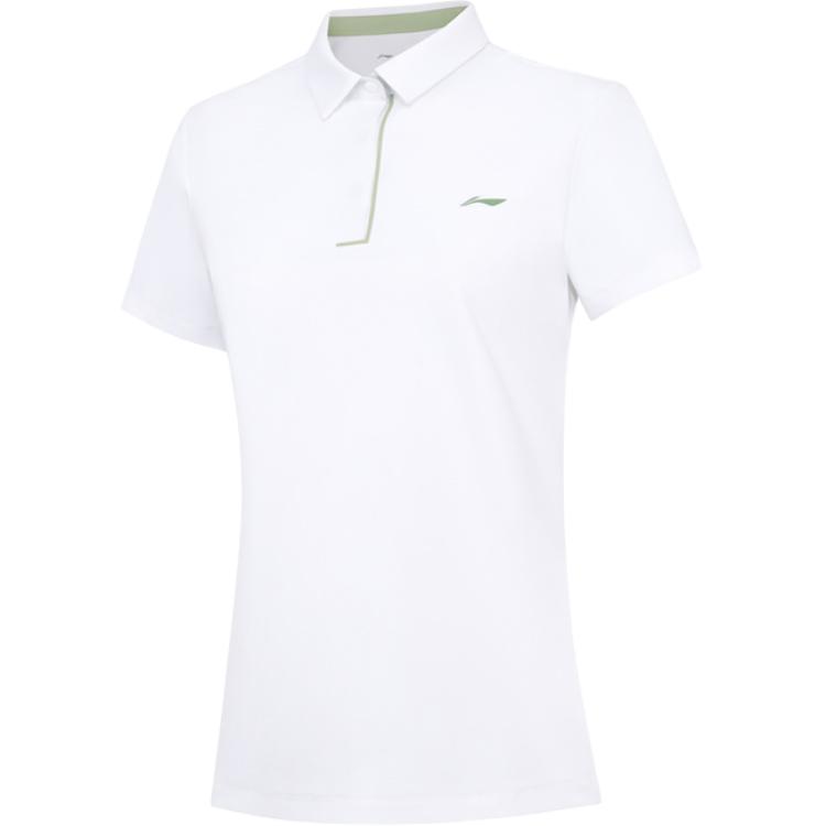 

Li Ning Однотонная Мягкая Дышащая Модная Универсальная Повседневная Футболка-поло с коротким рукавом Женские топы APLU798-3 S