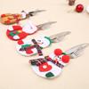 4pcs Christmas Decorations Snowman Kitchen Tableware Holder Bag Party Gift Xmas