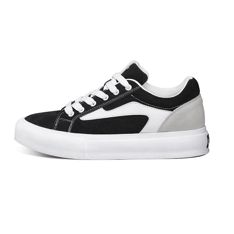 Men s 8CM Height Boosting White Casual and Sports Board Shoes with Thick Sole 41