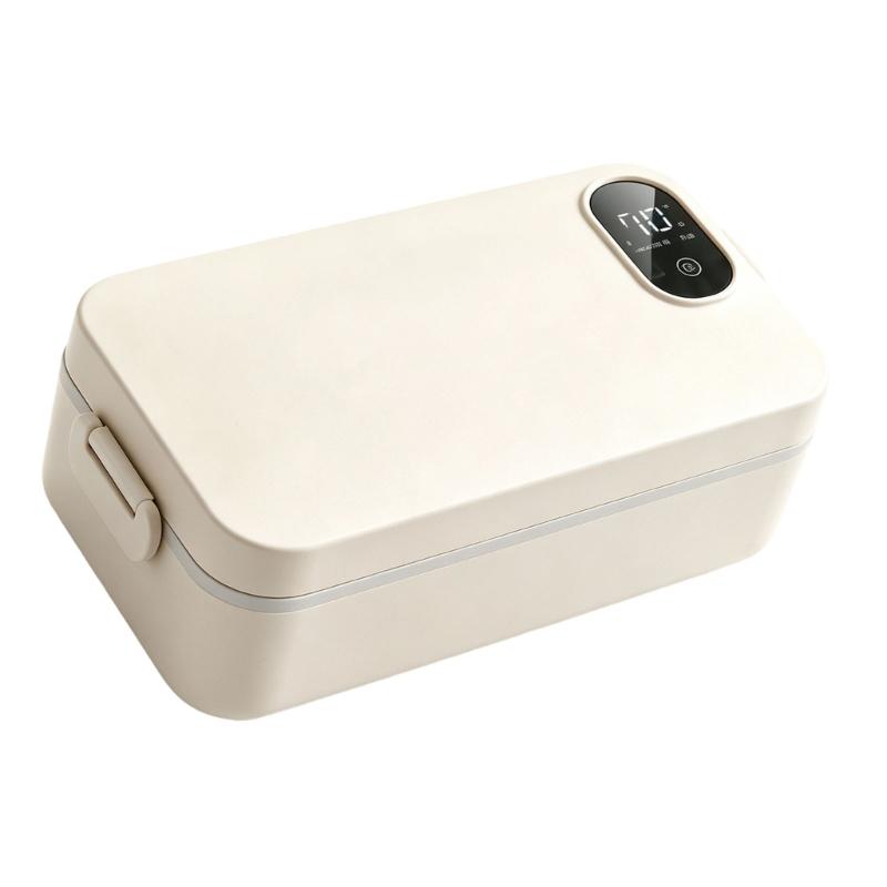 Rechargeable Heated Lunch Container with Touch Panel, Type C Charging and Carry Friendly Structure for Daily Meals
