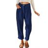 Women's Fall Corduroy Pants High Waist Relaxed Straight Leg Trousers Solid Color Casual Pant
