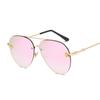 Vintage Pink Aviation Sunglasses Woman Luxury Fashion Brand Sun Glasses Male Female Metal Gradient Mirror Rimless