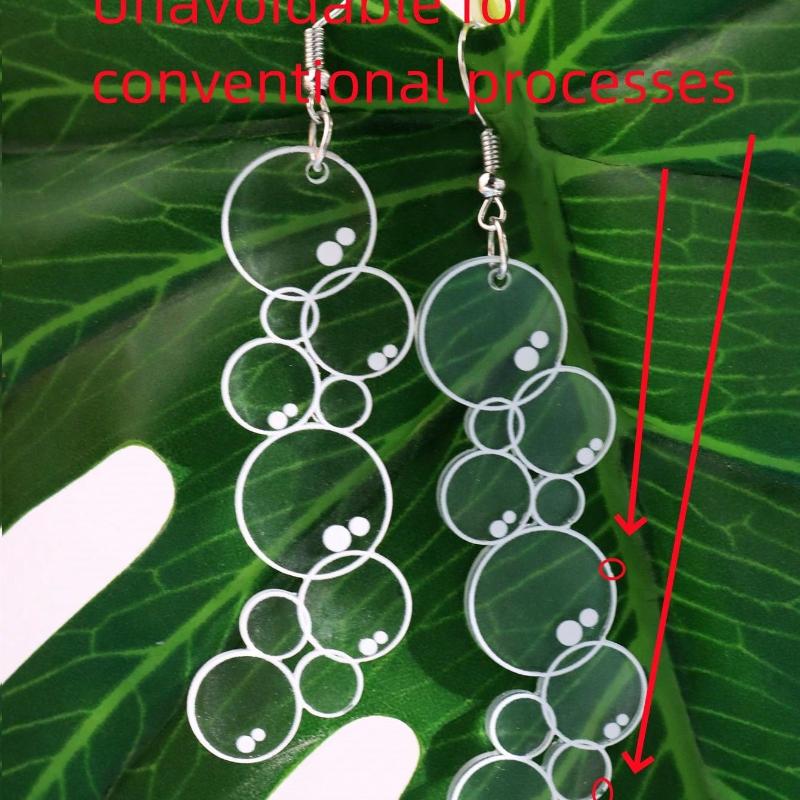 1 Pair Unique Quirky Creative Fashionable Minimalist Acrylic Bubble Dangle Earrings, Cute Everyday Jewelry for Women