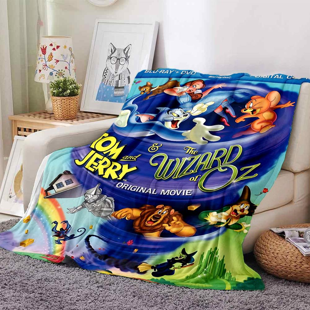 

1pc Tom Jerry Flannel Blanket Soft Warm Throw for Home, Office, Travel, All-Season Cozy Bedding GiftL1069 80cmx120cm(31inx47in)