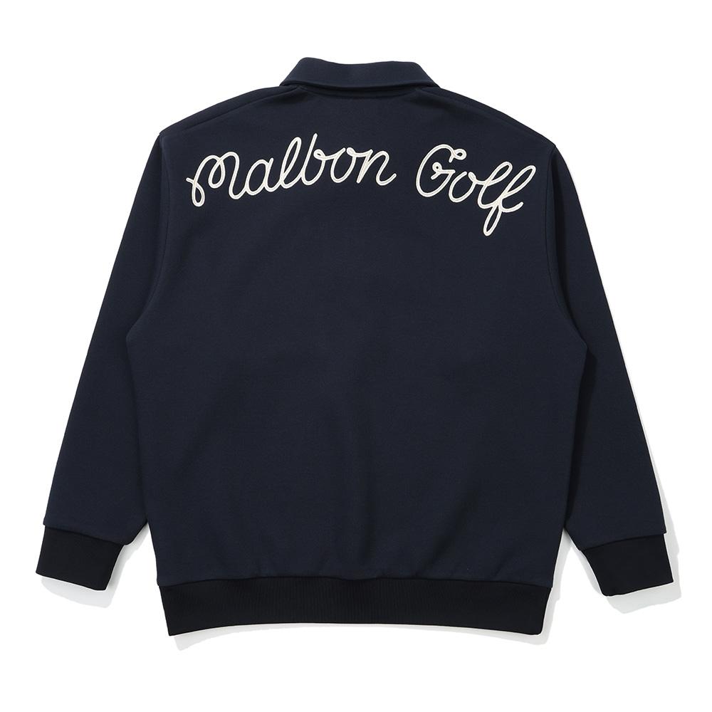 MALBON GOLF Essential Half-Zip Collared Sweatshirt Dark Navy (Man)