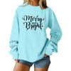 Women  Tops Women's Long Sleeve Sweatshirt Casual Crewneck Loose Fit Pollover Fleece Tops