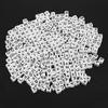 300Pcs White Acrylic Single Letter Cube Beads A Z DIY Bracelet Necklace Accessories