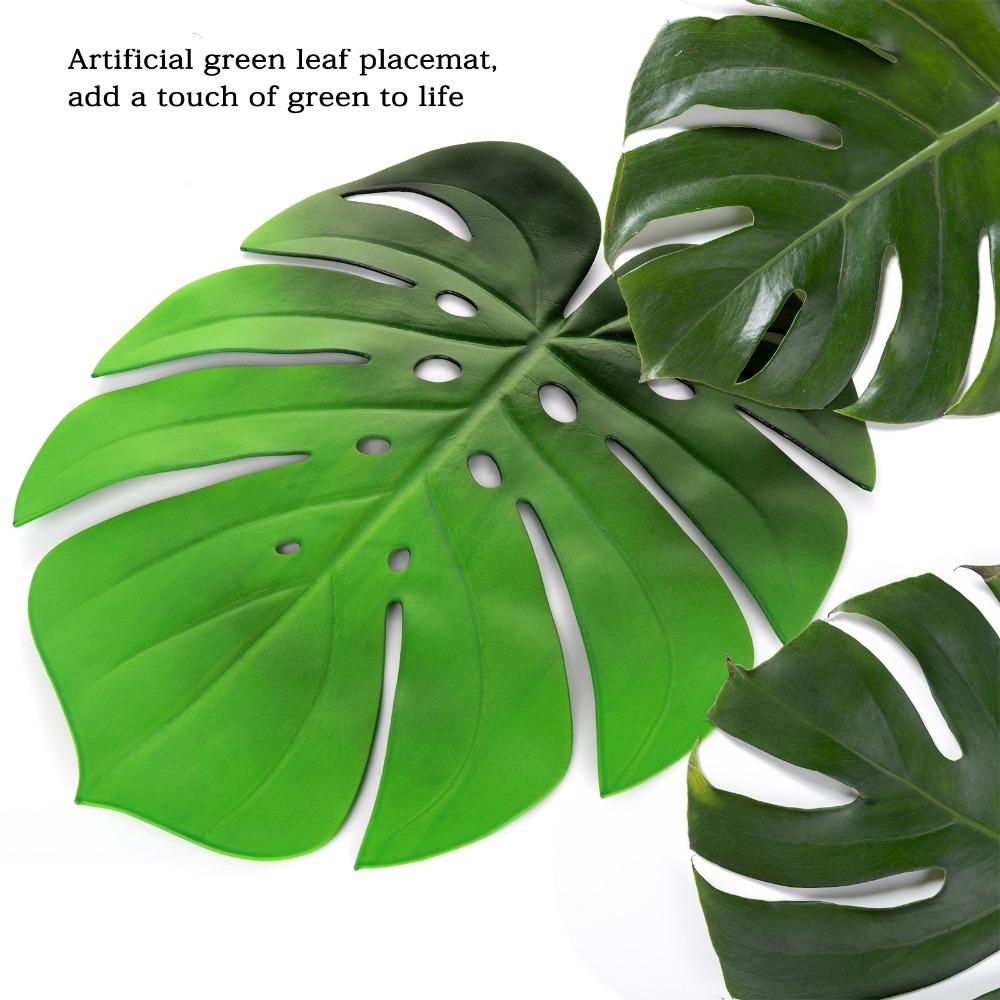 5 Stück Eva Monstera Blatt Platzsets 15,35 x 18,11 Zoll Rutschfest Rutschfest Tischsets Hitzebeständig Hitzebeständig Platzsets