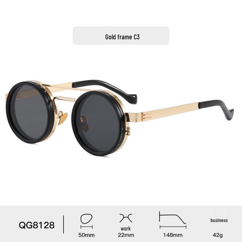 2025 Industrial Punk Style Sunglasses: New Camera ND Lens, Adjustable Multi-Level Polarizing, Prescription-Ready