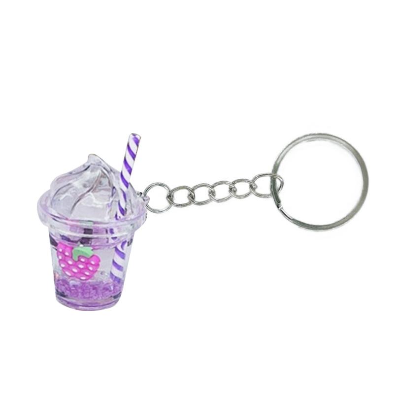 Roztomilý přívěsek na klíče Bubble Tea Kawaii přívěsek na batoh Mini přívěsky šálků Dárky pro páry