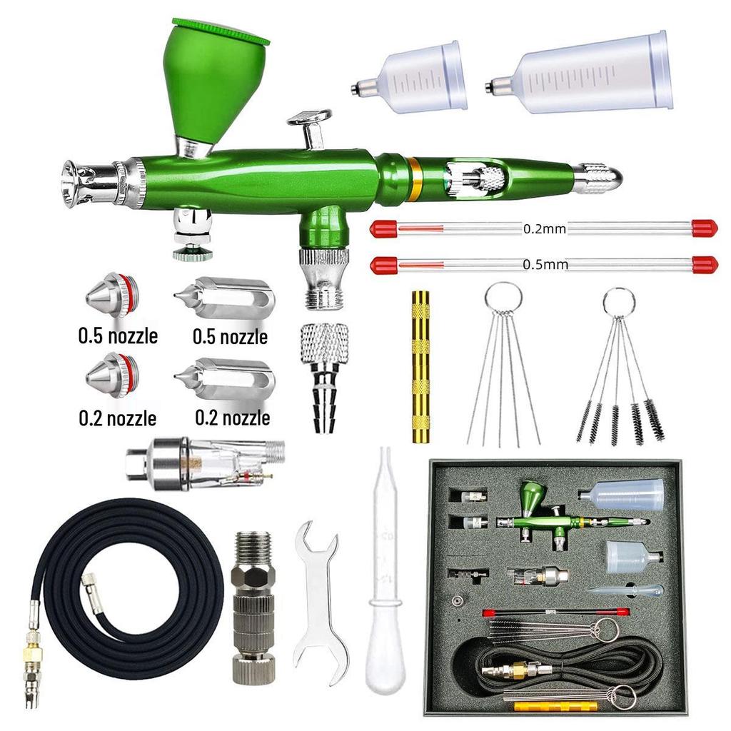 M180K Airbrush Kit: Car Spray Paint & Model Art with Compressor & Pen Holder