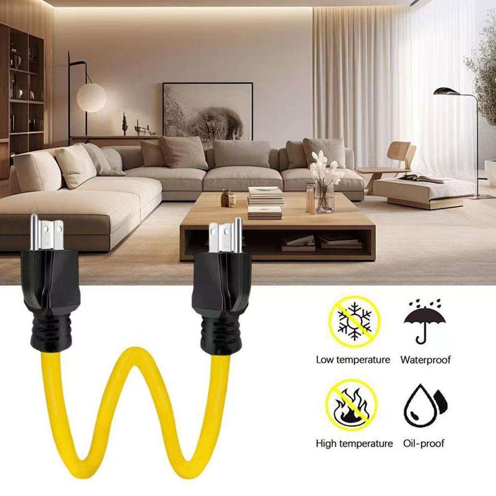 Male to Male Extension Cord Double Male 5-15P 12AWG 125V US Plug Generator Adapter Cord for Transfer Switch 0.6M/1.5M