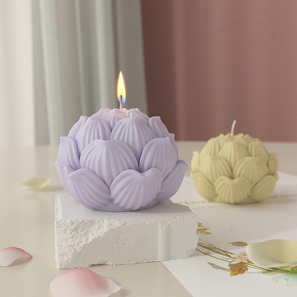 Matriță Silicon Lumânare Floare de Lotus DIY Gips Aromaterapie Săpun Handmade Matriță Adeziv Picurător Matriță Silicon Tort Fondant