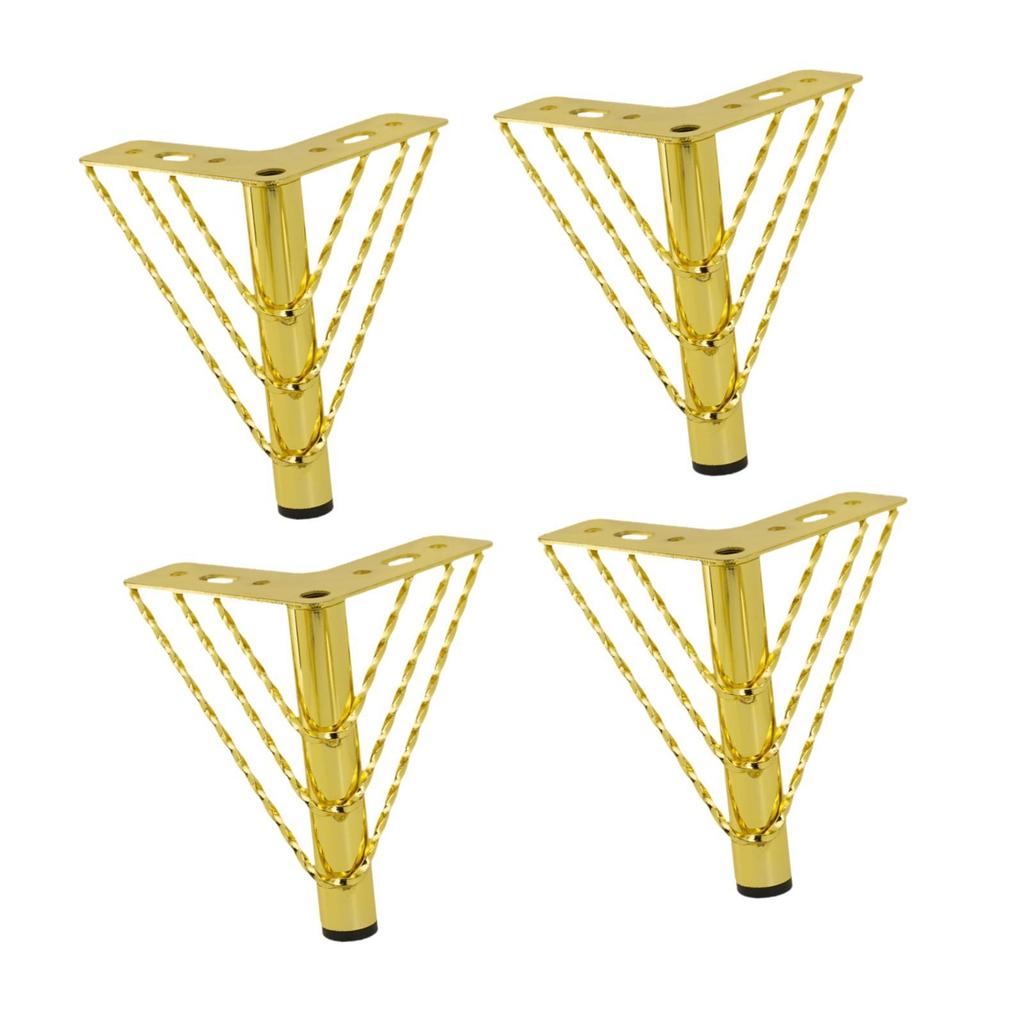 4 Pieces Metal Furniture Legs Cabinet Feet Modern Heavy Duty Solid Metal Sofa Legs DIY Replacement Sofa Feet for Cupboard
