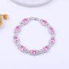 Fyra Blad Aaa Zirkon Armband Flickor, Koppar Med Färgade Ädelstenar Armband
