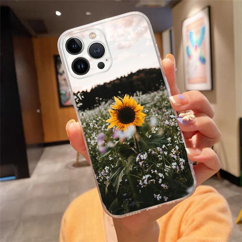 Phone Case For Iphone 17ProMax Air 16 15 14 13 Pro Max 15 16 Pro 15Plus Beautiful Flower Sunflower