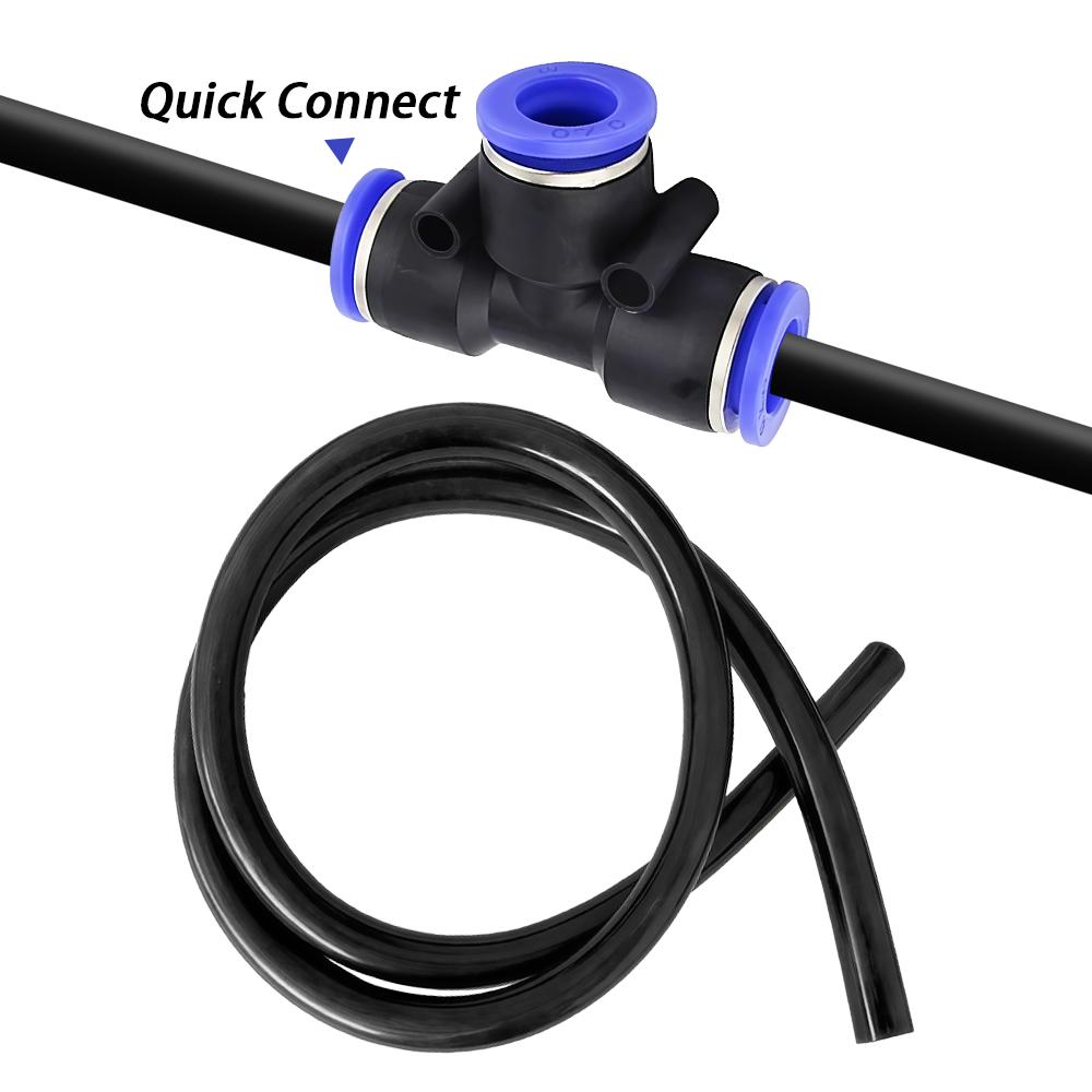 10/20/30/50M OD-6mm 8mm 12mm Black PE Garden Hose Pressure-Proof 4/6mm 5/8mm 9/12mm Drip Irrigation Pipe 3/8" 1/4" Watering Tube