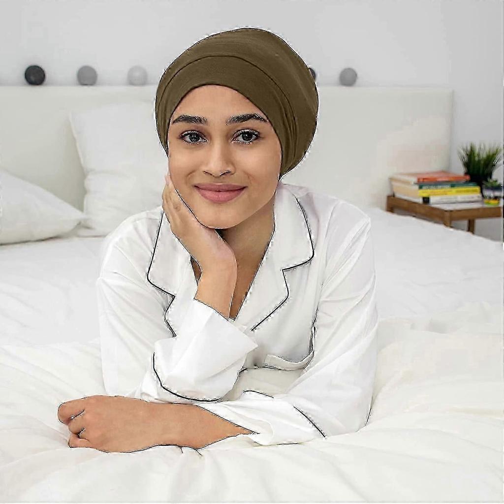 Touca de Seda para Dormir Touca de Cetim Toucas para Cabelo Preto Mulheres Seda Dormir [jkw]