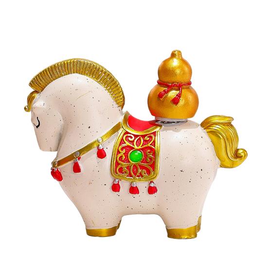 Cartoon Horse Figurine Chinese Style Year of The Horse Statue Bring Wealth Fortune Lucky
