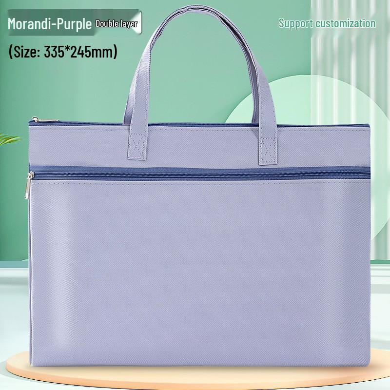 Waterproof Double Layer A4 Document Bag for Students & Prenatal Checkups with Customizable Logo