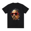 2026 Summer Unisexs Hiphop Portrait Print Round Neck Tshirt Casual Street Cool 100 Pure Cotton Daily Short Sleeved Shirt