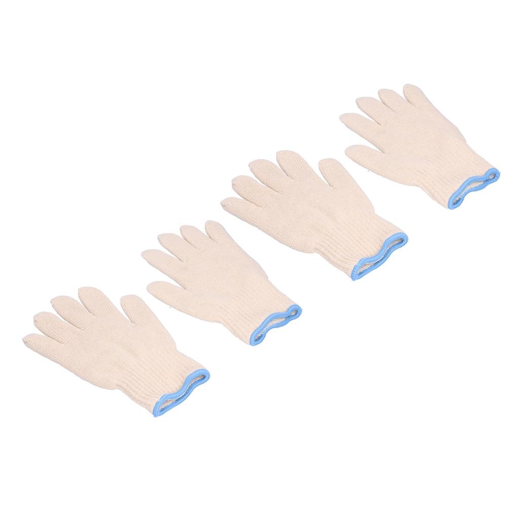 2 Pairs Thermal Insulated Gloves 300 Celsius  Heat Resistant Non Slip Anti Scalding Mitts for BBQ Oven