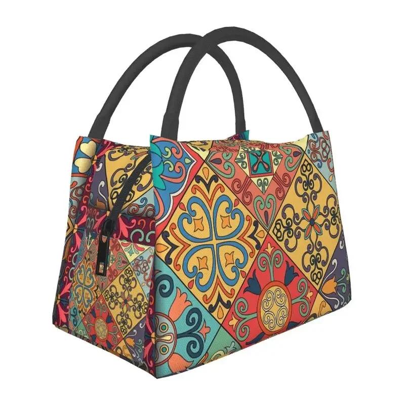 

Бохо Цветочные Мексиканские Цветы Изолированные Ланч-Бумы для Женщин Многоразовый Термо-Охладитель Ланч-Бокс Для Пляжа Кемпинга Путешествия Ланч-Бум 28x17x16CM серый