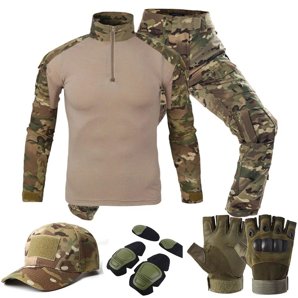 Tactical Uniform Suits Milit Outdoor Camouflage Suit Hunting Shirts Pants Fish Trainning Airsoft Paintball Clothes Sets