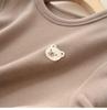 Class A Brushed 300g Warm Milk Silk Autumn/Winter Underwear Set for Older Kids