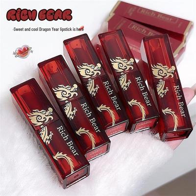 RICH BERA Jahr des Drachen Samt-Lippenstift: Nicht verblassender, nicht klebender Lipgloss für Schönheit und Körperpflege.